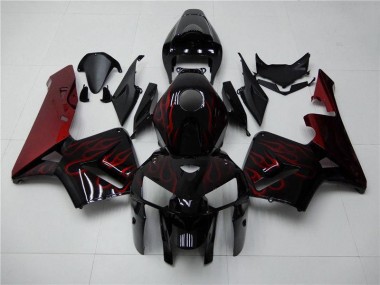 ABS 2005-2006 Red Flame Black Honda CBR600RR Bike Fairings Canada