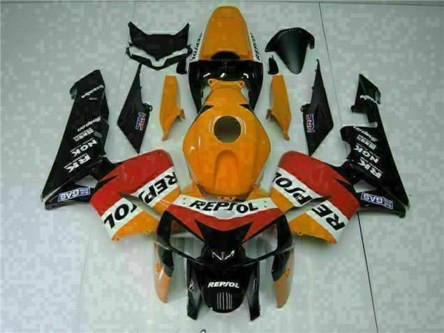ABS 2005-2006 Orange Black Repsol Honda CBR600RR Motorbike Fairing Canada ABS 2005-2006 Orange Black Repsol Honda CBR600RR Motorbike Fairing Canada