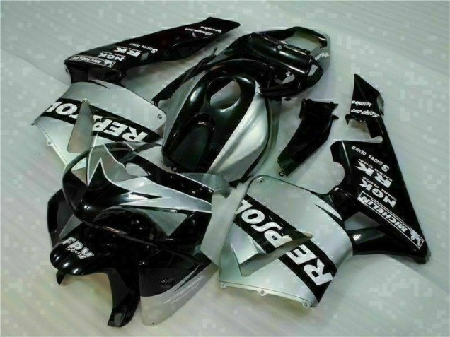 ABS 2005-2006 Black Silver Repsol Honda CBR600RR Motorcycle Fairings Kit Canada ABS 2005-2006 Black Silver Repsol Honda CBR600RR Motorcycle Fairings Kit Canada