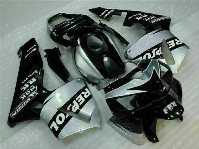 ABS 2005-2006 Black Silver Repsol Honda CBR600RR Motorcycle Fairings Kit Canada ABS 2005-2006 Black Silver Repsol Honda CBR600RR Motorcycle Fairings Kit Canada