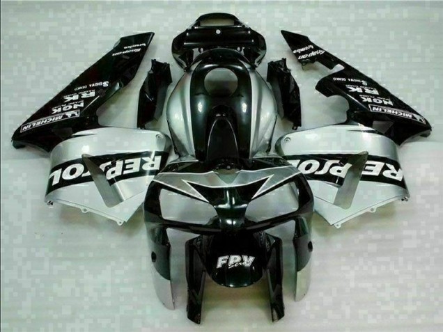 ABS 2005-2006 Black Silver Repsol Honda CBR600RR Motorcycle Fairings Kit Canada ABS 2005-2006 Black Silver Repsol Honda CBR600RR Motorcycle Fairings Kit Canada