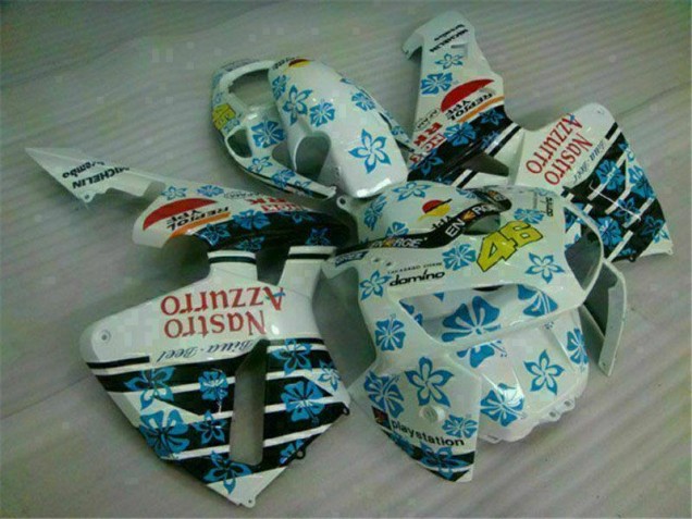 ABS 2005-2006 White Blue Nastro Azzurro 46 Honda CBR600RR Motorcycle Fairing Canada ABS 2005-2006 White Blue Nastro Azzurro 46 Honda CBR600RR Motorcycle Fairing Canada