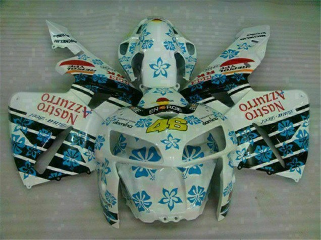 ABS 2005-2006 White Blue Nastro Azzurro 46 Honda CBR600RR Motorcycle Fairing Canada ABS 2005-2006 White Blue Nastro Azzurro 46 Honda CBR600RR Motorcycle Fairing Canada