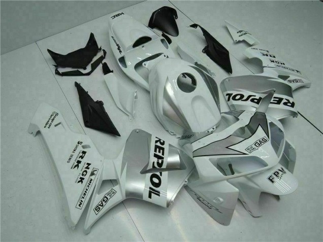 ABS 2005-2006 White Repsol Honda CBR600RR Bike Fairings & Bodywork Canada ABS 2005-2006 White Repsol Honda CBR600RR Bike Fairings & Bodywork Canada