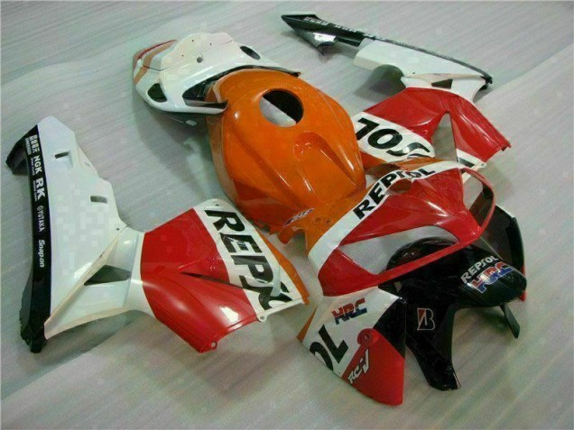 ABS 2005-2006 Orange Black Repsol Honda CBR600RR Motorcycle Bodywork Canada ABS 2005-2006 Orange Black Repsol Honda CBR600RR Motorcycle Bodywork Canada