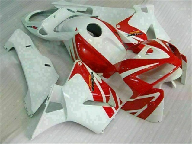 ABS 2005-2006 Red White Honda CBR600RR Motor Fairings Canada ABS 2005-2006 Red White Honda CBR600RR Motor Fairings Canada