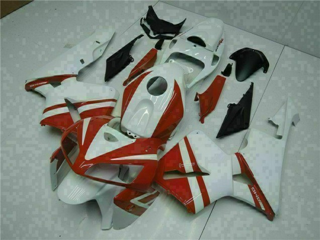 ABS 2005-2006 White Red Honda CBR600RR Motorcycle Fairings Canada ABS 2005-2006 White Red Honda CBR600RR Motorcycle Fairings Canada