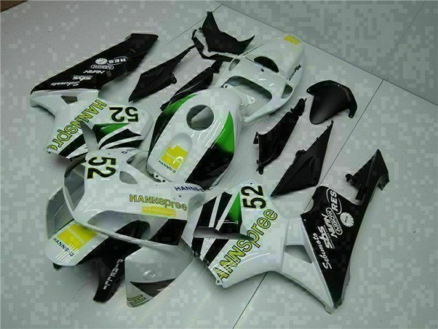 ABS 2005-2006 White Yellow Green 52 Honda CBR600RR Motorcycle Bodywork Canada ABS 2005-2006 White Yellow Green 52 Honda CBR600RR Motorcycle Bodywork Canada