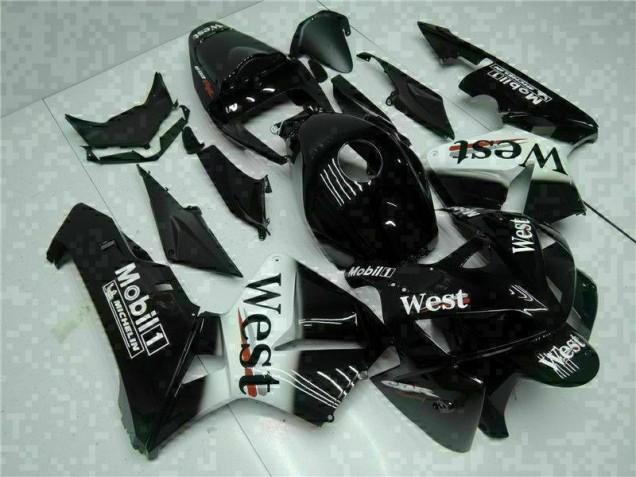 ABS 2005-2006 Black West Honda CBR600RR Motorbike Fairing Kits Canada ABS 2005-2006 Black West Honda CBR600RR Motorbike Fairing Kits Canada