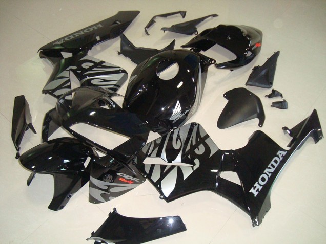 ABS 2005-2006 Black White Flame Honda CBR600RR Bike Fairing Canada ABS 2005-2006 Black White Flame Honda CBR600RR Bike Fairing Canada