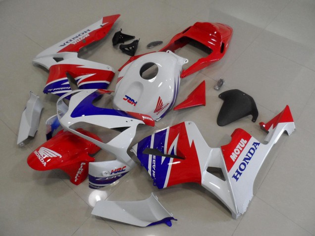 ABS 2005-2006 White Blue Red Motul HRC Honda CBR600RR Moto Fairings Canada ABS 2005-2006 White Blue Red Motul HRC Honda CBR600RR Moto Fairings Canada
