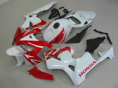 ABS 2005-2006 Red White Honda CBR600RR Replacement Motorcycle Fairings Canada