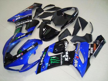 ABS 2005-2006 Candy Blue Monster Kawasaki ZX6R Motorcycle Fairing Kits Canada