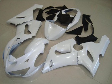ABS 2005-2006 Dark Pearl White Kawasaki ZX6R Motorbike Fairing Canada