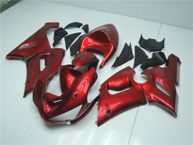 ABS 2005-2006 Candy Red Kawasaki ZX6R Motorcycle Fairing Kits Canada ABS 2005-2006 Candy Red Kawasaki ZX6R Motorcycle Fairing Kits Canada