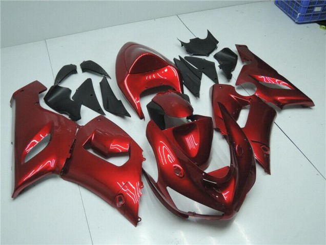 ABS 2005-2006 Candy Red Kawasaki ZX6R Motorcycle Fairing Kits Canada ABS 2005-2006 Candy Red Kawasaki ZX6R Motorcycle Fairing Kits Canada
