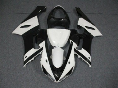 ABS 2005-2006 Black White Kawasaki ZX6R Motorcycle Replacement Fairings Canada