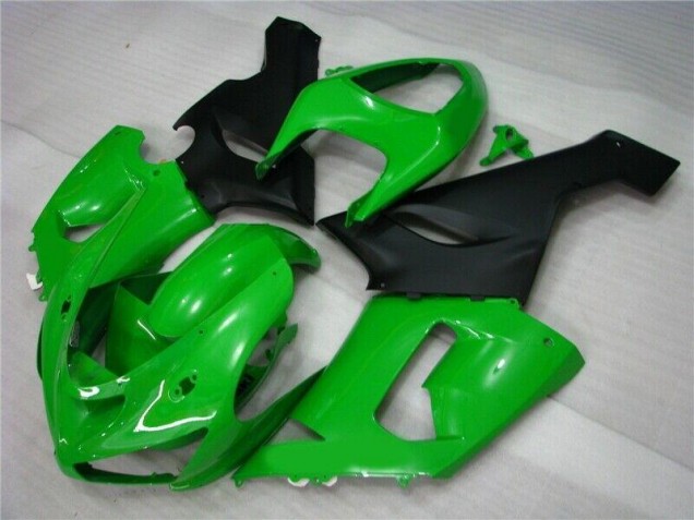 ABS 2005-2006 Green Matte Black Kawasaki ZX6R Motorcycle Fairing Canada