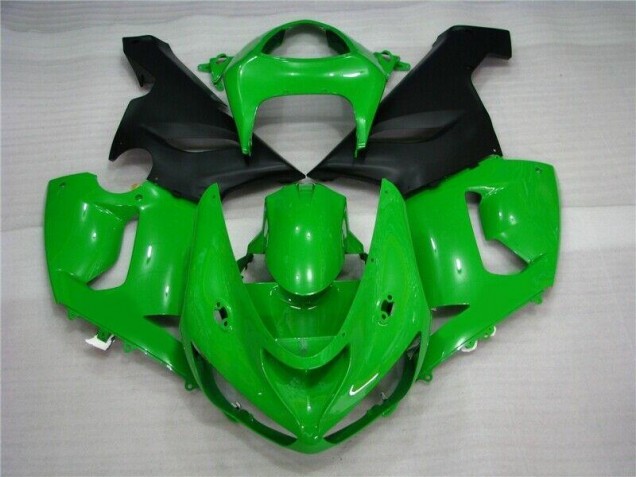 ABS 2005-2006 Green Matte Black Kawasaki ZX6R Motorcycle Fairing Canada