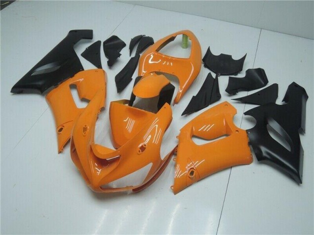 ABS 2005-2006 Orange Black Kawasaki ZX6R Bike Fairings Canada ABS 2005-2006 Orange Black Kawasaki ZX6R Bike Fairings Canada
