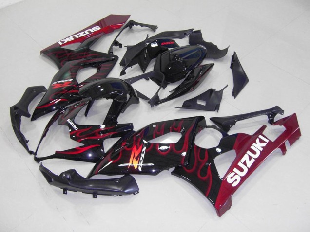 ABS 2005-2006 Red Flame Suzuki GSXR 1000 Motorcycle Fairings Canada ABS 2005-2006 Red Flame Suzuki GSXR 1000 Motorcycle Fairings Canada