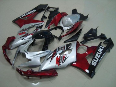 ABS 2005-2006 Silver Red Suzuki GSXR 1000 Bike Fairings Canada