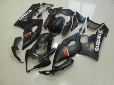 ABS 2005-2006 Matte Black with White Decals Suzuki GSXR 1000 Bike Fairing Kit Canada