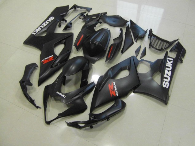 ABS 2005-2006 Matte Black with White Decals Suzuki GSXR 1000 Bike Fairing Kit Canada ABS 2005-2006 Matte Black with White Decals Suzuki GSXR 1000 Bike Fairing Kit Canada