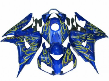 ABS 2006-2007 Yellow Flame Blue Honda CBR1000RR Replacement Fairings Canada