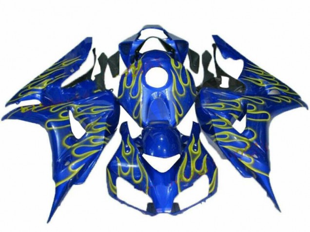 ABS 2006-2007 Yellow Flame Blue Honda CBR1000RR Replacement Fairings Canada ABS 2006-2007 Yellow Flame Blue Honda CBR1000RR Replacement Fairings Canada