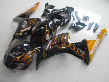 ABS 2006-2007 Gold Flame Honda CBR1000RR Motorcycle Fairings Kits Canada