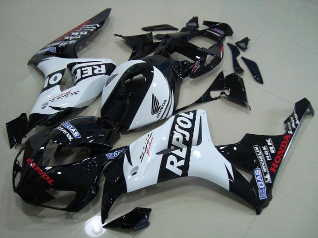 ABS 2006-2007 Black White Repsol Honda CBR1000RR Motorcycle Replacement Fairings Canada ABS 2006-2007 Black White Repsol Honda CBR1000RR Motorcycle Replacement Fairings Canada