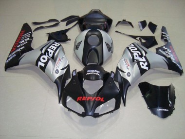 ABS 2006-2007 Matte Black Silver Repsol Honda CBR1000RR Motorcycle Fairing Canada