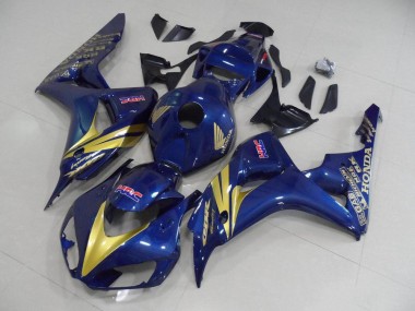 ABS 2006-2007 Dark Blue with Gold Stripe Honda CBR1000RR Motorcycle Fairing Kits Canada