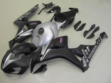 ABS 2006-2007 Matte Black Silver Honda CBR1000RR Motorcycle Fairing Kit Canada