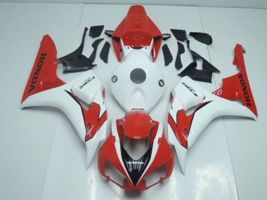 ABS 2006-2007 Orange Red and White Honda CBR1000RR Moto Fairings Canada