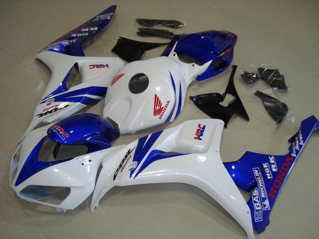 ABS 2006-2007 White and Blue Honda CBR1000RR Replacement Fairings Canada ABS 2006-2007 White and Blue Honda CBR1000RR Replacement Fairings Canada