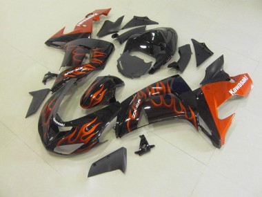 ABS 2006-2007 Orange Flame Kawasaki ZX10R Motorcyle Fairings Canada