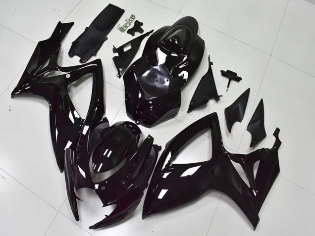 ABS 2006-2007 Glossy Black Suzuki GSXR 600/750 Bike Fairing Canada ABS 2006-2007 Glossy Black Suzuki GSXR 600/750 Bike Fairing Canada