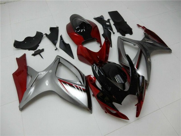 ABS 2006-2007 Red Silver Suzuki GSXR 600/750 Bike Fairing Kit Canada ABS 2006-2007 Red Silver Suzuki GSXR 600/750 Bike Fairing Kit Canada