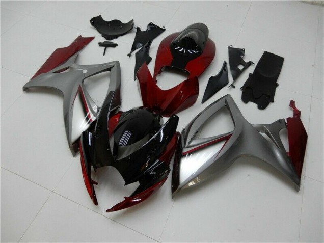 ABS 2006-2007 Red Silver Suzuki GSXR 600/750 Bike Fairing Kit Canada ABS 2006-2007 Red Silver Suzuki GSXR 600/750 Bike Fairing Kit Canada