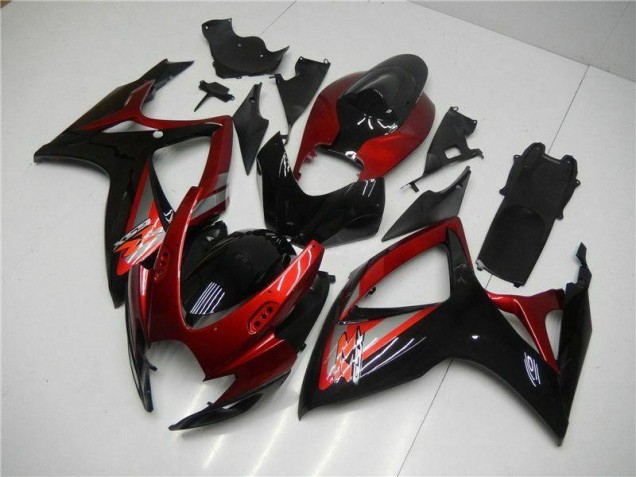 ABS 2006-2007 Red Black Suzuki GSXR 600/750 Motor Bike Fairings Canada ABS 2006-2007 Red Black Suzuki GSXR 600/750 Motor Bike Fairings Canada