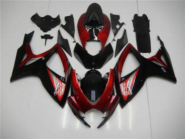 ABS 2006-2007 Red Black Suzuki GSXR 600/750 Motor Bike Fairings Canada ABS 2006-2007 Red Black Suzuki GSXR 600/750 Motor Bike Fairings Canada