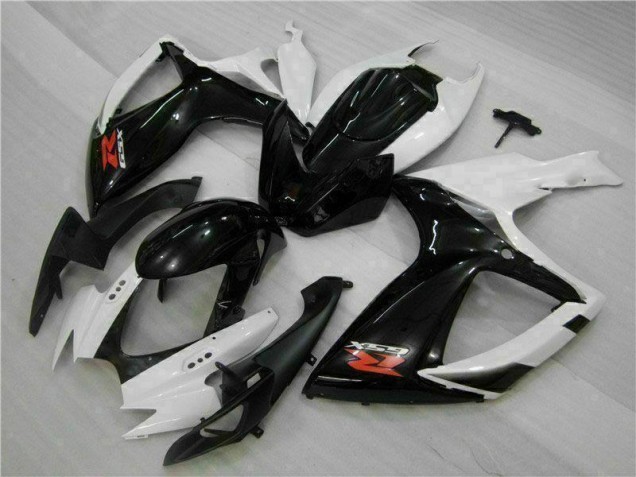 ABS 2006-2007 White Black Suzuki GSXR 600/750 Motorcycle Fairings Kit Canada ABS 2006-2007 White Black Suzuki GSXR 600/750 Motorcycle Fairings Kit Canada