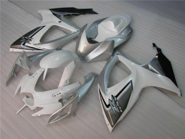 ABS 2006-2007 White Silver Suzuki GSXR 600/750 Bike Fairings Canada ABS 2006-2007 White Silver Suzuki GSXR 600/750 Bike Fairings Canada