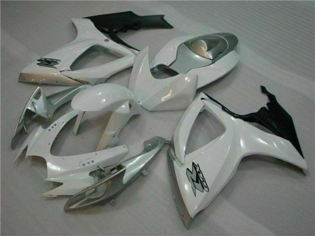 ABS 2006-2007 White Silver Suzuki GSXR 600/750 Motorcycle Fairing Kit Canada ABS 2006-2007 White Silver Suzuki GSXR 600/750 Motorcycle Fairing Kit Canada