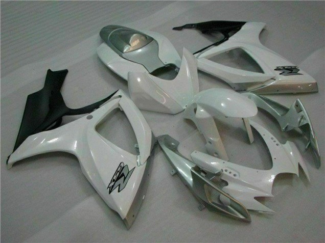 ABS 2006-2007 White Silver Suzuki GSXR 600/750 Motorcycle Fairing Kit Canada ABS 2006-2007 White Silver Suzuki GSXR 600/750 Motorcycle Fairing Kit Canada