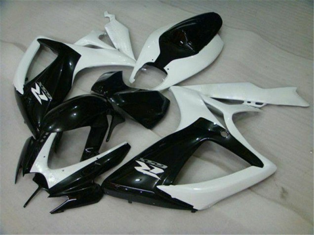 ABS 2006-2007 Black White Suzuki GSXR 600/750 Motorcycle Replacement Fairings Canada ABS 2006-2007 Black White Suzuki GSXR 600/750 Motorcycle Replacement Fairings Canada