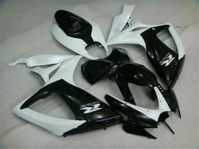ABS 2006-2007 Black White Suzuki GSXR 600/750 Motorcycle Replacement Fairings Canada ABS 2006-2007 Black White Suzuki GSXR 600/750 Motorcycle Replacement Fairings Canada