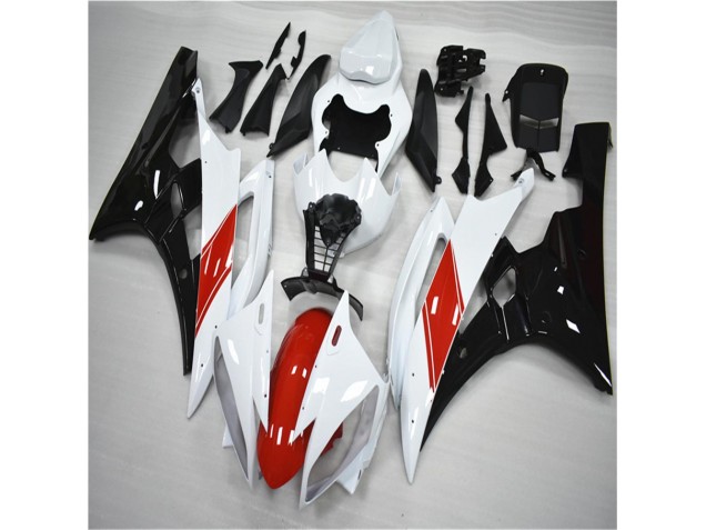 ABS 2006-2007 Red White Black Yamaha YZF R6 Moto Fairings Canada ABS 2006-2007 Red White Black Yamaha YZF R6 Moto Fairings Canada